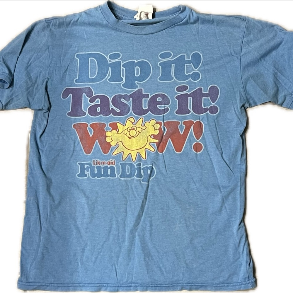 Vintage pale blue fun dip short sleeve tee